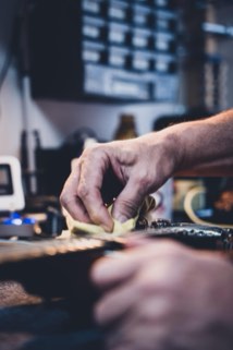 Guitar on the workbench