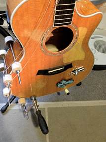 Guitar on the workbench